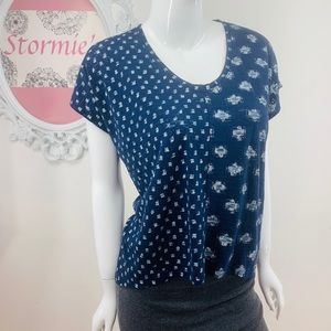 Tommy Hilfiger /Blue Gray Mixed Pattern Polkadots